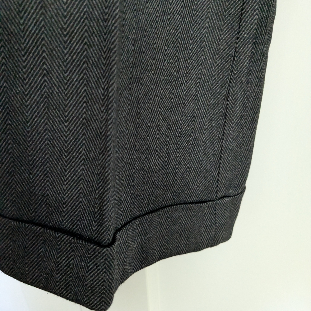 Anthropologie Gray Herringbone Wide Leg Pants Sz 4 - Picture 9 of 14